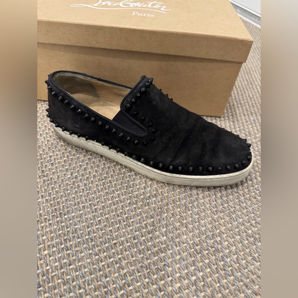 Fullset Christian Louboutin Spiked Pik Boat Slip-On Loafers Sneakers Suede main image 6